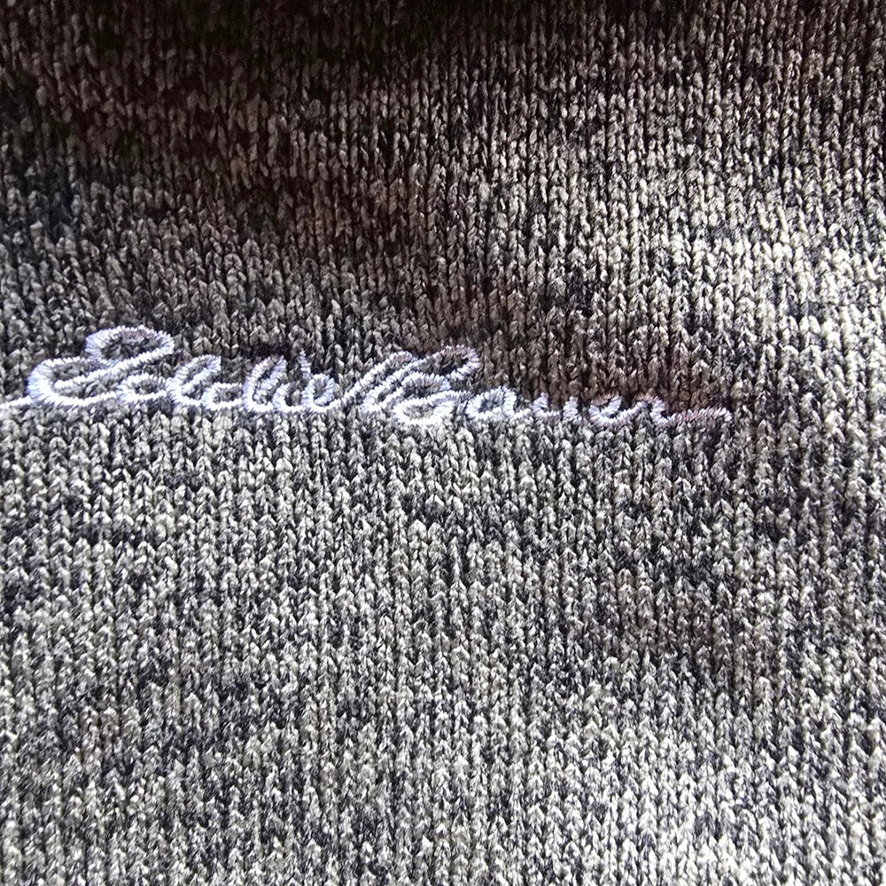 Eddie Bauer Mens XXL Quarter Zip Pullover Fleece Sweater Olive Green Marl 0162 - Picture 5 of 16